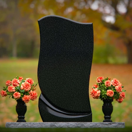 Modern elegant headstones with flower vases for lasting tribute.