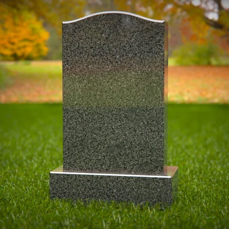 1772 - Elegant Upright Headstone with Natural Granite Finish