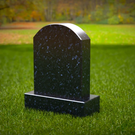1773 - Polished Upright Headstone with Rounded Arch
