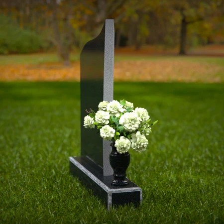 Modern curved memorial headstones crafted with elegant simplicity.