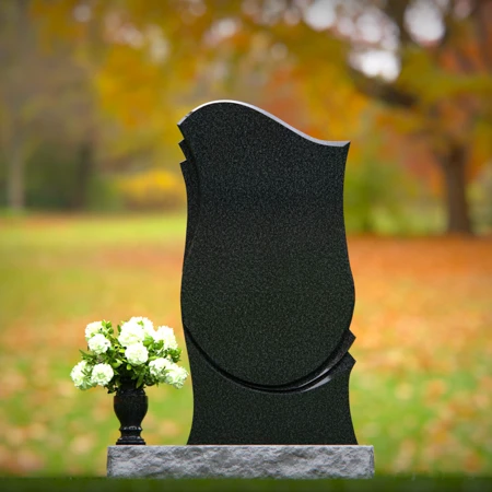Elegant curved granite headstones crafted for timeless tribute.
