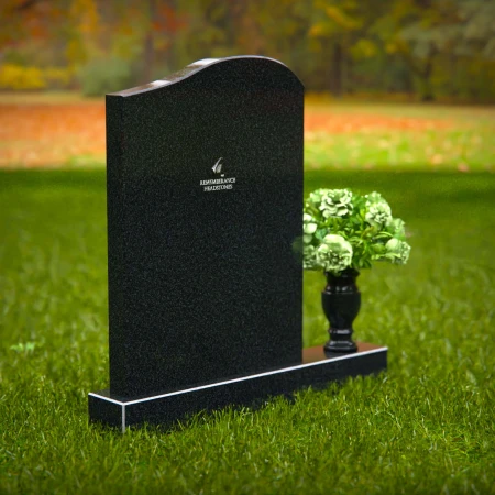 Timeless upright headstones with rounded top for elegant tribute.