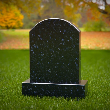 1773 - Polished Upright Headstone with Rounded Arch
