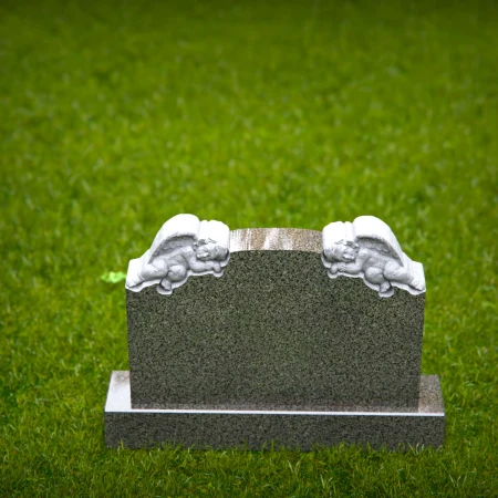 Soothing tombstones showing comfort in angelic symmetry