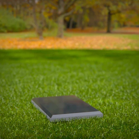 1875 - Flat Grave Marker with Polished Finish on Grass