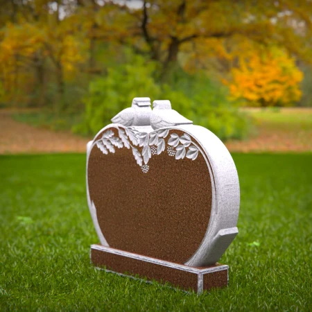 paired birds carved into granite for timeless remembrance for headstones