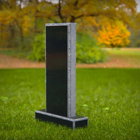 1873 - Modern Minimalist Headstone on Grass Lawn