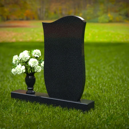 Modern wave design headstones shaped for graceful memorial tribute.