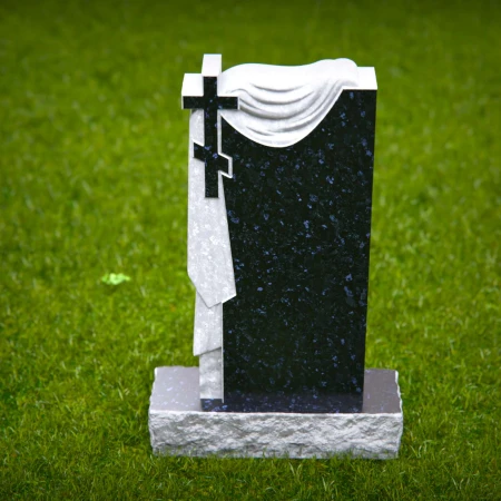 Crafted cross and cloth motif elevates symbolic memorials