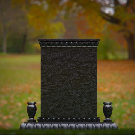 1883 - Polished Upright Gravestone Monument with Decorative Base