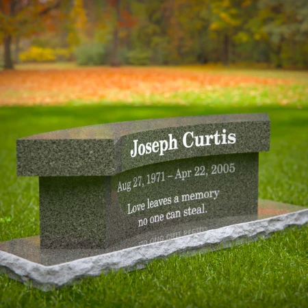 1979 - Banco Conmemorativo de Granito Personalizado con Cita - Tributo Duradero en Cementerio