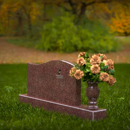 Beautiful headstones with wave design symbolizing life’s continuity.