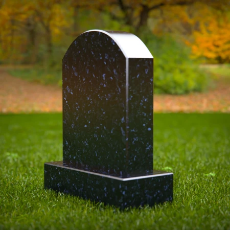 1773 - Polished Upright Headstone with Rounded Arch