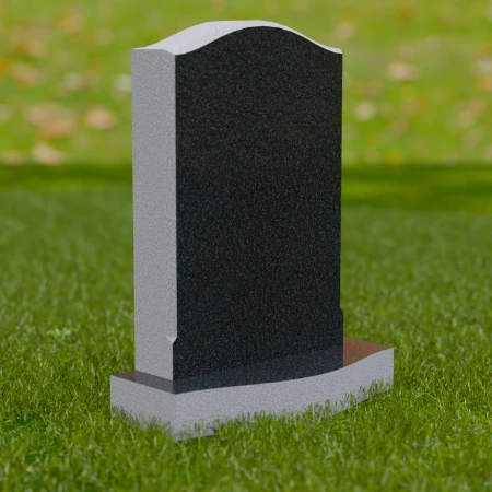 1715 - Lápida conmemorativa clásica con parte superior curvada y base en contraste
