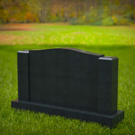 1588 - Elegantes Doppelmonument aus schwarzem Granit - Zeitloses Familien-Denkmal