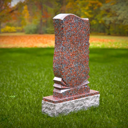 elegant headstone expressing harmony through curved form for headstones