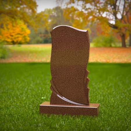 headstone featuring elegant contour for spiritual tribute for grave markers