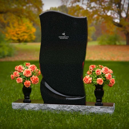 Modern elegant headstones with flower vases for lasting tribute.