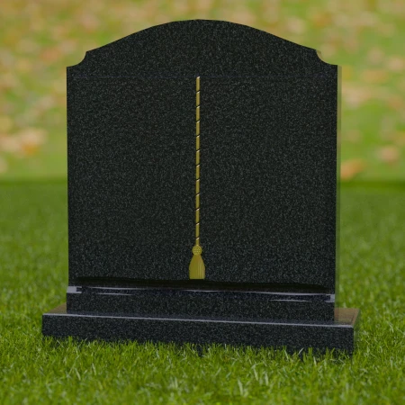 1671 - Elegante Lápida Conmemorativa con Detalles en Oro - Un Tributo Duradero