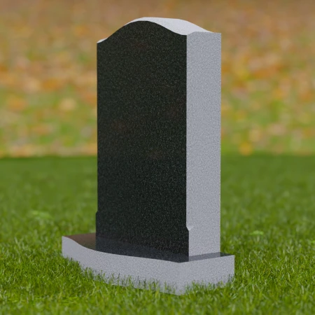 1715 - Lápida conmemorativa clásica con parte superior curvada y base en contraste