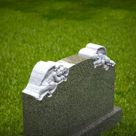 Soothing tombstones showing comfort in angelic symmetry