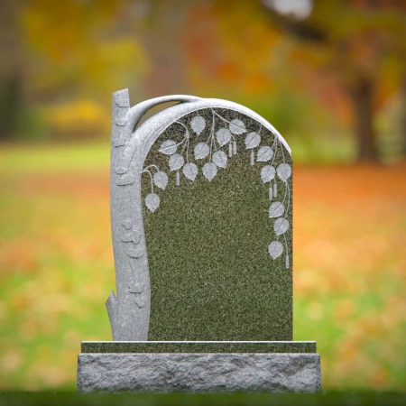 Nature’s mourning tree becomes a focal point in these headstone near me