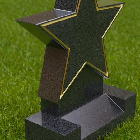 1703 - Lápida conmemorativa en forma de estrella para un tributo brillante