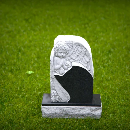 Cherished angel tombstones sculpted for youthful memory