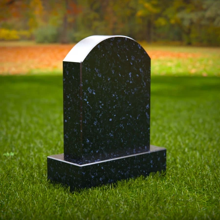1773 - Polished Upright Headstone with Rounded Arch