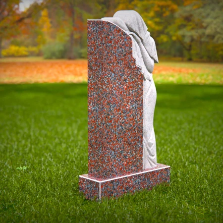 A graceful winged figure carved to reflect loving grave markers