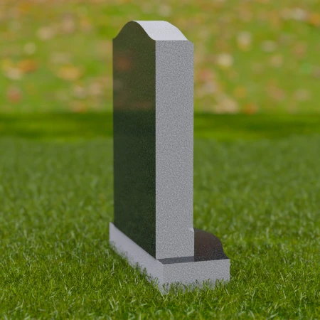 1715 - Lápida conmemorativa clásica con parte superior curvada y base en contraste