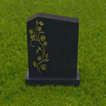 1694 - Lápida Conmemorativa con Elegante Grabado Floral