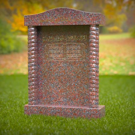 Custom tombstones with cross-carved panels — elegant tribute with spiritual grace