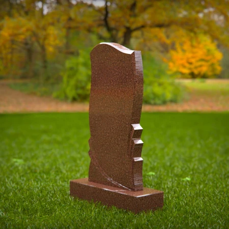 headstone featuring elegant contour for spiritual tribute for grave markers