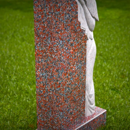 A graceful winged figure carved to reflect loving grave markers