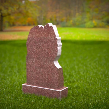 Sacred angel hands holding sleeping baby on headstones