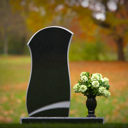 Modern curved headstones with elegant design for graceful memorials.