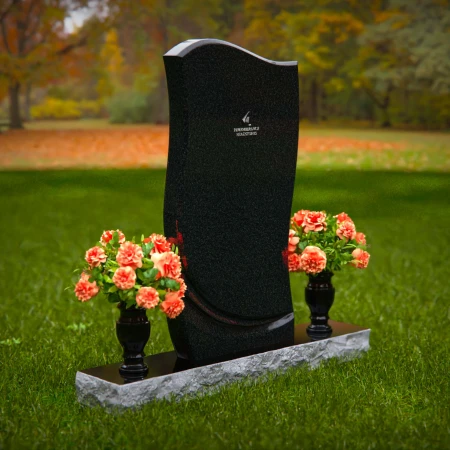 Modern elegant headstones with flower vases for lasting tribute.