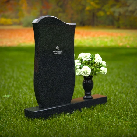 Modern wave design headstones shaped for graceful memorial tribute.