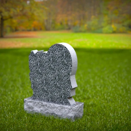Carved hearts offer a peaceful message in graceful headstones