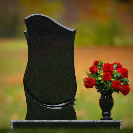 Elegant wave design headstones crafted for lasting remembrance.