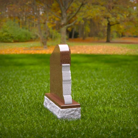 memorial tribute carved into monument with quiet angle for tombstones