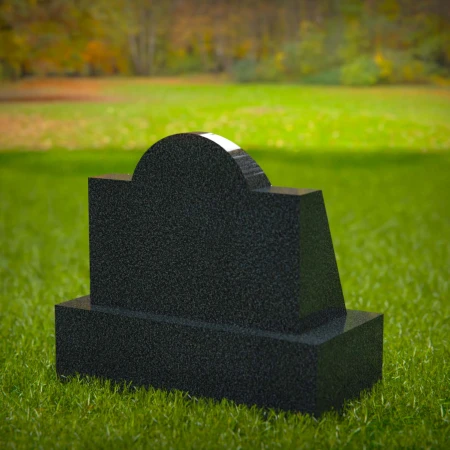 1614 - Modern Circular Memorial Headstone with Elegant Arch Design