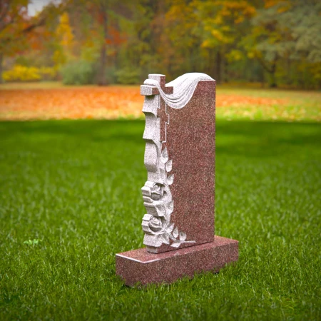 ornate flower and cross design for spiritual memorials for tombstones