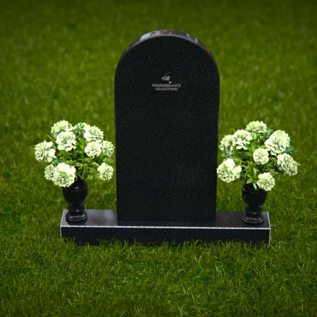 Elegant headstones with arched design symbolizing timeless memory.
