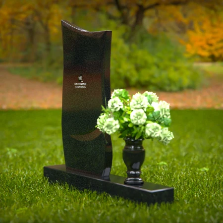 Modern granite headstones with curved elegance for refined memorials.
