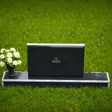 Modern rectangular granite headstones crafted for lasting tribute.