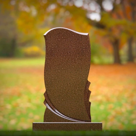 headstone featuring elegant contour for spiritual tribute for grave markers
