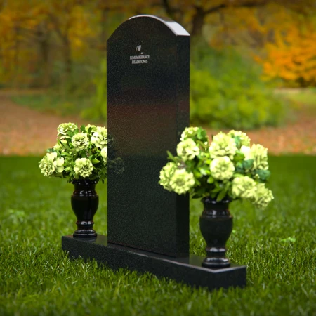 1255 - Timeless Granite Headstone with Polished Finish – A Perfect Memorial Tribute
