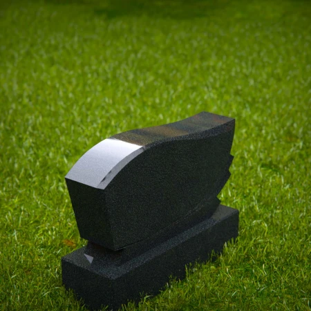 1942 - Modern Sloped Memorial Headstone – Elegant Tribute in Stone